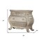 Homeroots 34" Antiqued White Solid Wood Three Drawer Nightstand 347133 - alternate 2