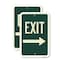 Signmission Exit Sign, Heavy Gauge Aluminum, 12 in W, 18 in H A-1218-2PACK-24552 - alternate 1