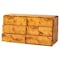 Bali & Pari Netra Modern and Contemporary Natural Real Burl Wood 6-Drawer Dresser 253-13974-ZORO - alternate 3