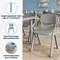 Flash Furniture 5 PC Plastic Activity Table and 4 Chairs Set, 10.5 in Seat Height-Soft Gray YU-YCX-0023-2-SQR-TBL-SFTGY-E-GG - alternate 2