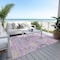 Homeroots 9' X 12' Purple Ivory And Denim Blue Floral Washable Indoor Outdoor Area Rug 605329 - alternate 2