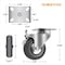 Powertec 3'' Swivel Plate Caster Wheels with Brake & 1280 lbs Loads, Dual Locking Rubber Castor Wheels, 8PK 17023-P8N - alternate 2