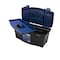 Vulcan Tool Box, 15 in L x 7 in W x 5-1/4 in H, Plastic, Black/Blue, 16 in L x 8-1/4 in W x 7-3/4 in H Outside 320101 - alternate 2