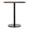 Flash Furniture Commercial 36" SQ Natural HPL Tabletop with Black Bar Height RD Base ST-SQ36-NAT-TR24B-GG - alternate 2