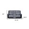 Homeroots 76" Gray and Black Faux Leather and Microfiber Manual Reclining Loveseat With Storage 561566 - alternate 4