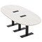 Skutchi Designs 8 Person Conference Table With Power Unit | 8' Boval Table | Harmony Series HAR-BOVL-48X96-T.BK-WA7976-EBLK - alternate 1