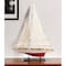 Homeroots 32" Red and White Solid Wood Hand Painted p-Oxybis(benzenesulfonyl hydrazide) Model Boat 402003 - alternate 2