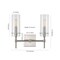 Jonathan Y Cato 13.5" 2-Light Modern Farmhouse Iron/Glass LED Vanity, Nickel/Clear JYL7806B - alternate 2