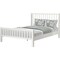 Homeroots White Slat Back Solid Wood Queen Bed Frame 523634 - alternate 2