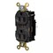 Hubbell Wiring Device-Kellems Straight Blade Receptacle, 5-15R, 15 A, 125V AC, 2 Pole, 3 Wire, Surface Mount, Grounded HBL5262STBK - alternate 1