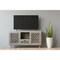 Homeroots 55in Gray Solid Wood Cabinet Enclosed Storage Worn TV Stand 488848 - alternate 2