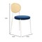Leisuremod Euston Velvet Dining Chair with Woven Rattan Backrest & Stainless Frame, 4PK ECW17NBU4 - alternate 4
