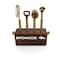 Picnic Time Family Of Brands NFL Denver Broncos Sidecar 5-Piece Bar Tool Set, (Acacia Wood) 672-05-508-107-2 - alternate 1