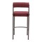 Homeroots Set of Two 26" Red and Bronze Shearling and Steel Low Back Counter Height Bar Chairs 555696 - alternate 2