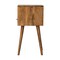 Homeroots 22" Brown Solid Wood Square One Drawer Nightstand 651893 - alternate 2