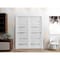Sartodoors Sliding Closet Bypass Doors with Frosted Glass White 48x84 (2* 24x84) Solid Core Modern Interior QUADRO4445DBD-WS-4884 - alternate 2