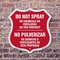 Signmission Bilingual No Spray Shield Sign Do Not Sp, 6 Inch X 6 Inch, Plastic Sign SHI-P-6-366 - alternate 2