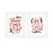 Homeroots Set Of Two Good Tidings and Joy White Framed Print Wall Art, 2PK 408199 - alternate 1
