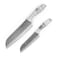 Gibson Home Beaumont 3 Piece Stainless Steel Santoku Knife Set with Cutting Board in White Marble 127587.03 - alternate 5