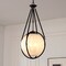 Vidalite Voyager 4-Light Matte Black Pendant, Hanging Pendant Light With Rope Detailing & Smoked Glass Shade CE1013091 - alternate 2