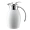 Service Ideas Nicollet Series 0.6-Liter Stainless Vacuum Insulated Carafe with Push Button Lid in Radiant White NIC06BSPBWH - alternate 2