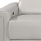 Homeroots 126" Light Gray Top Grain Leather Reclining Metal USB Sofa 720368 - alternate 4