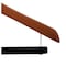 Nahanco 17in Walnut Gloss Wooden Concave Extra Thick Suit Hanger w/ Flocked Bar and Chrome Hook, 40PK 2017CHFB - alternate 2