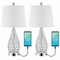Jonathan Y Lily 22.25" Midcentury Modern Iron LED Table Lamp with USB Charging Port, Clear, 2PK JYL1110A-SET2 - alternate 3