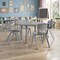 Flash Furniture 5 PC Plastic Activity Table and 4 Chairs Set, 10.5 in Seat Height-Soft Gray YU-YCX-0073-2-ROUND-TBL-SFTGY-E-GG - alternate 1