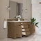 James Martin Vanities Brookfield 60" Double Vanity, Pecan, w/ 3 CM Siberian Silestone Top 547-V60D-PCN-3SFR - alternate 3