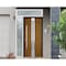 Vdomdoors Steel Door Deux 1744 Natural Oak Sidelight and Transom White Window Stainless Inserts Single Modern DEUX1744EXD-OAKW-W36+12xH80+16-RH-O - alternate 2