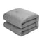 Homeroots Gray Twin 100% Cotton 140 Thread Count Washable Down Comforter Set 528873 - alternate 2