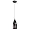 Westinghouse One-Light Adjustable Mini Pendant Blk Blk Glass Shade 6100900 - alternate 1