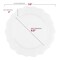 Smarty Had A Party 7.5" Pearl White Round Lotus Plastic Appetizer/Salad Plates, 120PK 8857-WH-CASE - alternate 2