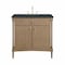 James Martin Vanities Kinnsden 36" Single Vanity, Weathered Oak w/ 3 CM Charcoal Soapstone Silestone Top D680-V36-WTO-3CSP - alternate 1
