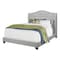 Homeroots Light Gray and Gray Wood Tufted Upholstered Queen Bed Frame with Nailhead Trim 333317 - alternate 3