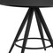 Homeroots 36" Black Wood and Steel Round Top Dining Table 602237 - alternate 3