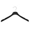 Nahanco 17in Matte Black Rubber Coated Wooden SlimLine Jacket Hanger w/ Brushed Chrome Hook, 25PK SL23817 - alternate 1