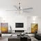 Jonathan Y Cammy 52" 3-Light Traditional Transitional Iron LED CEILING FAN, Chrome JYL9710A - alternate 2