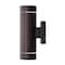Vaxcel Chiasso, 11 in H, Bronze Outdoor Wall Light, 2-Light, LED, Up-Down T0822 - alternate 2