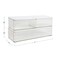 Martha Stewart Grady Set of 3 Clear Plastic Stackable Storage Boxes with White Engineered Wood Lids GS-BA1360-3W-CL-WH-MS - alternate 2