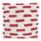 Homeroots 18" Pink and White Geometric Cotton Throw Pillow 527790 - alternate 1