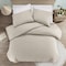 Homeroots Beige Queen 100% Cotton 180 Thread Count Washable Duvet Cover Set 529010 - alternate 2