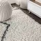 Jonathan Y Mercer Shag Plush Tassel Moroccan Tribal Geometric Trellis Cream/Gray 3 ft. x 5 ft. Area Rug MCR103B-3 - alternate 3