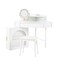 Homeroots 56" White Wood Lighted Single Drawer Dresser 714258 - alternate 1