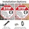 Signmission Stop Safety Glasses Required Beyond, 6 inch X 6 inch, Plastic Sign, 2PK OC-P-2PACK-6-308 - alternate 2