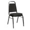 Flash Furniture HERCULES Series Trapezoidal Back Stacking Banquet Chair w/Black Fabric and 2.5in. Thick Seat, Black FD-BHF-1-BK-BK-GG - alternate 1