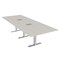 Skutchi Designs 10ft Conference Table W/ Power Unit | 10 Person Modular Rectangular Meeting Table | Harmony Series HAR-REC-48x120-T-K458-ESIL - alternate 1