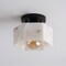 Jonathan Y Tessa 8" 1-Light Modern Contemporary Alabaster/Iron Hexagonal LED Semi Flush Mount, White Marbling/Bl JYL1204B - alternate 2