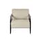 Homeroots 28" Beige and Black Upholstered Cushion and Solid Wood Arm Chair 719436 - alternate 1